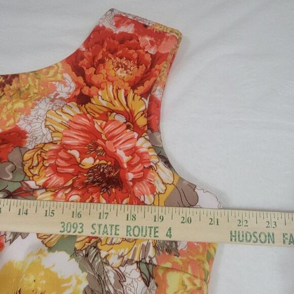 Danny and Nicole Dress Multicolor Floral Womens 18 Colorful Vacation Summer - Picture 4 of 12